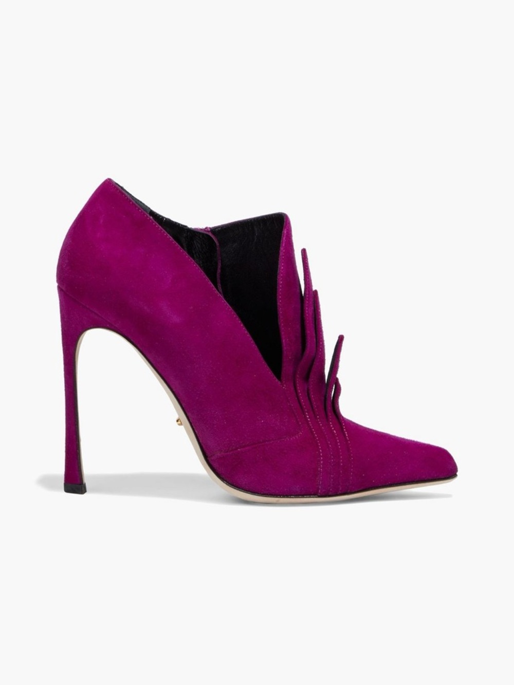 Sergio Rossi Violet Suede High-Heel Ankle Boot sz 35.5 EU new in box